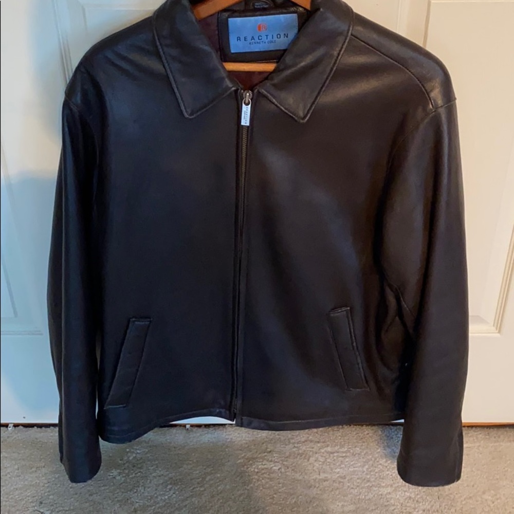 Reaction Kenneth Cole winter real leather jacket